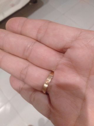 Anillo Acero y circonitas Talla 54
