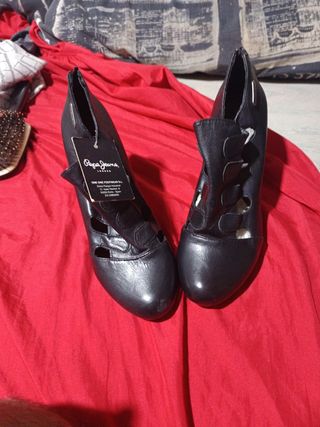 Zapatos Pepe Jeans Mujer Talla 38 Negros