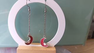 Pendientes Luna Roja y Estrella