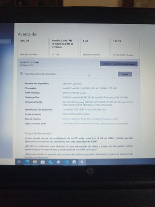 Portátil HP Zbook 17 G3 Negro