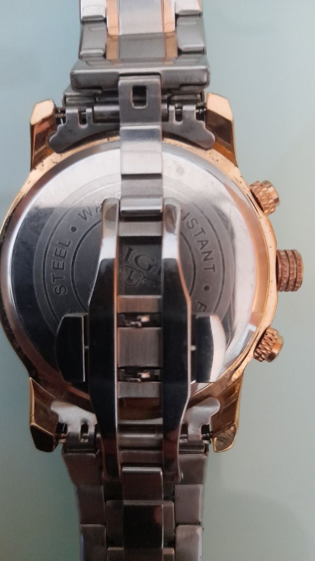 Reloj LIGE Cronógrafo Negro y Dorado