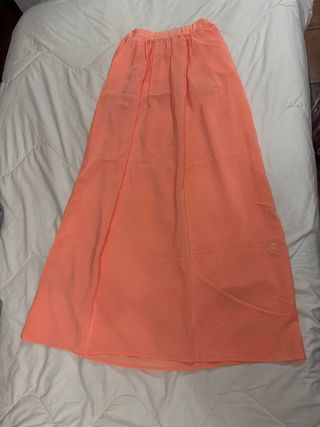 Falda larga Bershka naranja Talla M