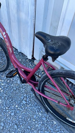 Bicicleta Electra Rosa con Cesta