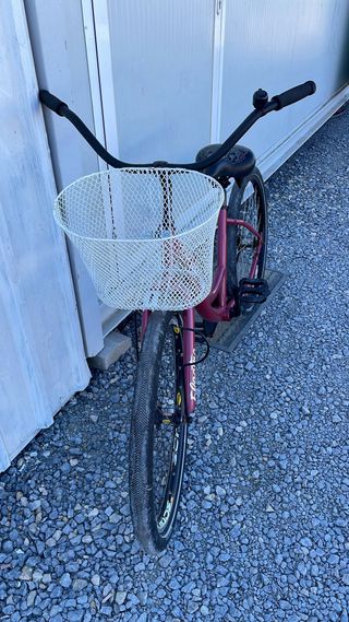 Bicicleta Electra Rosa con Cesta