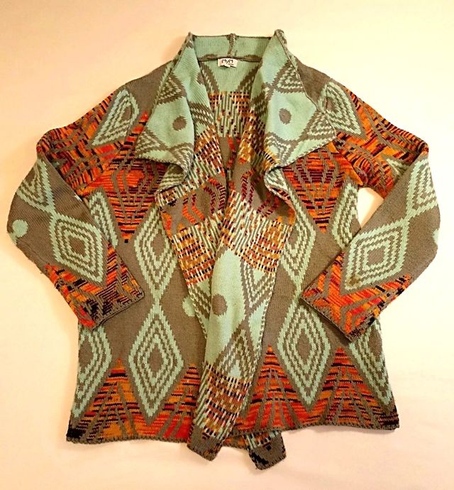 Chaqueta de punto geométrica
