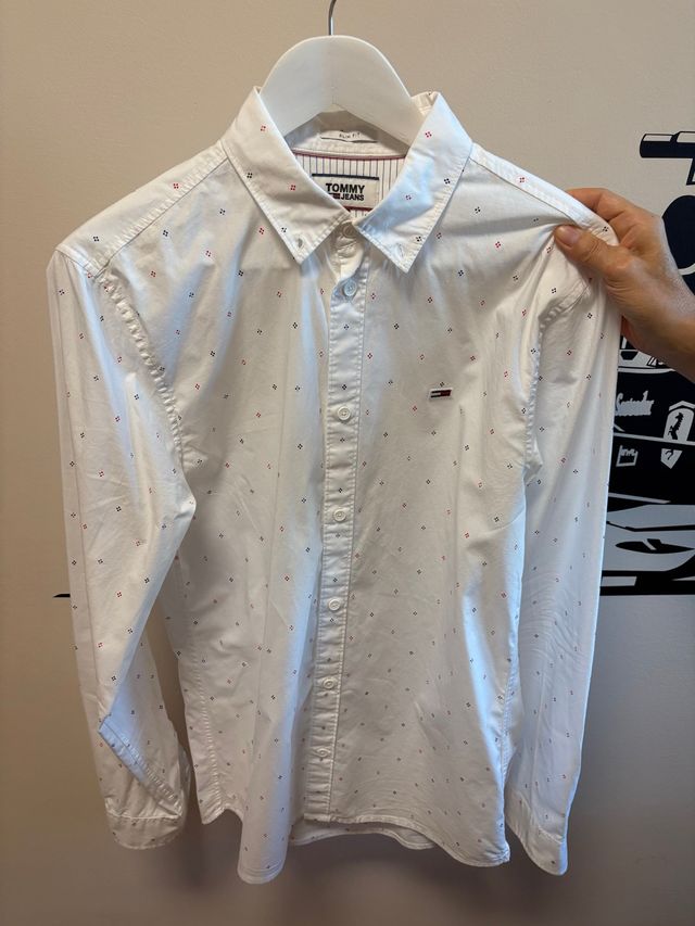 Camisa Tommy Jeans Blanca Estampada