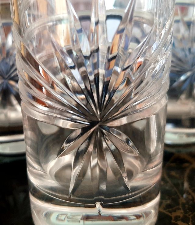 Set 6 Bicchieri Tumbler Cristallo Inciso