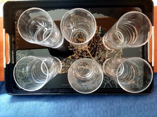 Set 6 Bicchieri Tumbler Cristallo Inciso