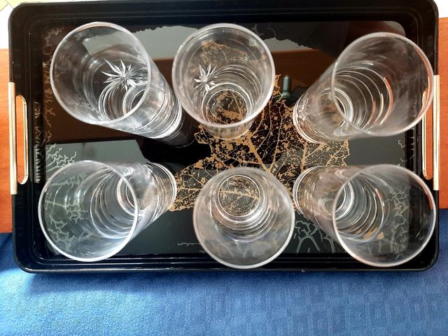 Set 6 Bicchieri Tumbler Cristallo Inciso