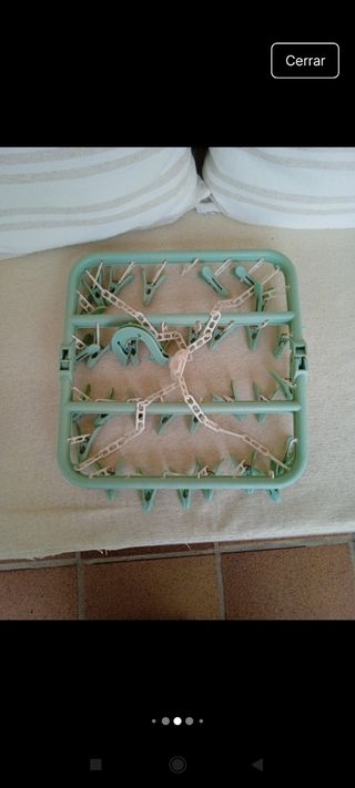 Tendedero auxiliar con pinzas plegable