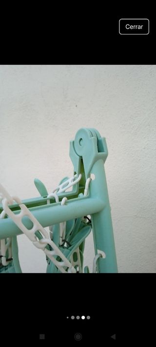 Tendedero auxiliar con pinzas plegable