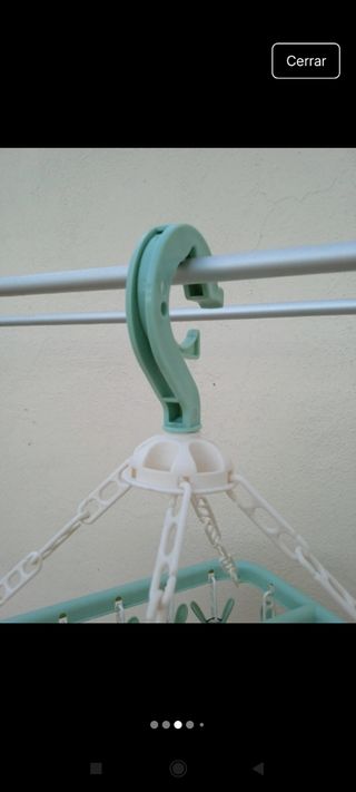 Tendedero auxiliar con pinzas plegable