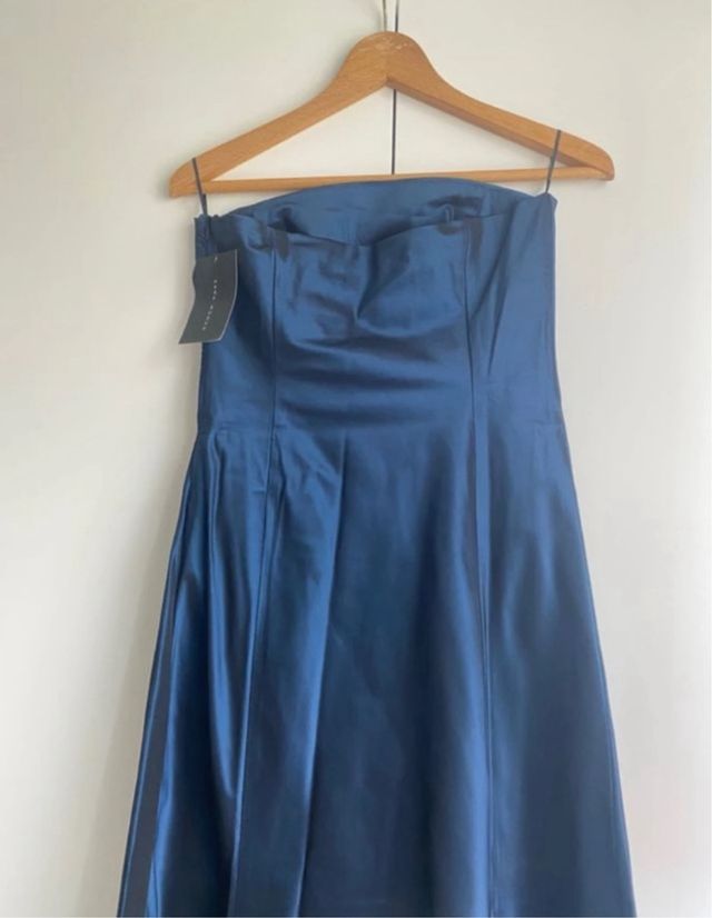 Vestido largo azul de fiesta