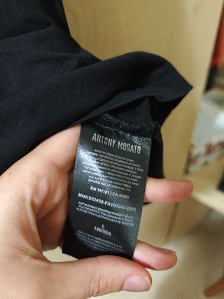Camiseta Antony Morato Negra Hombre