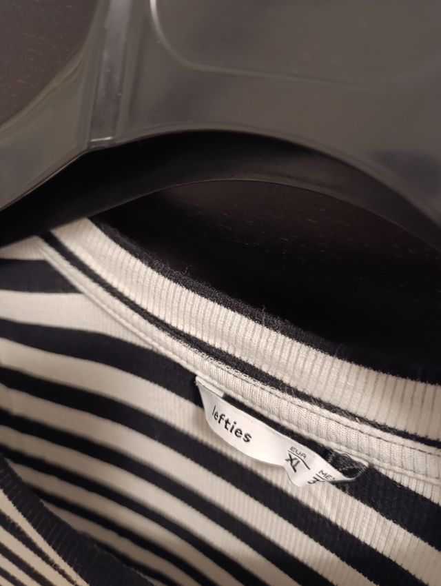 Jersey Lefties Rayas Blanco y Negro Talla XL