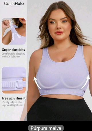 CatchHalo Sujetador Deportivo Mujer Morado