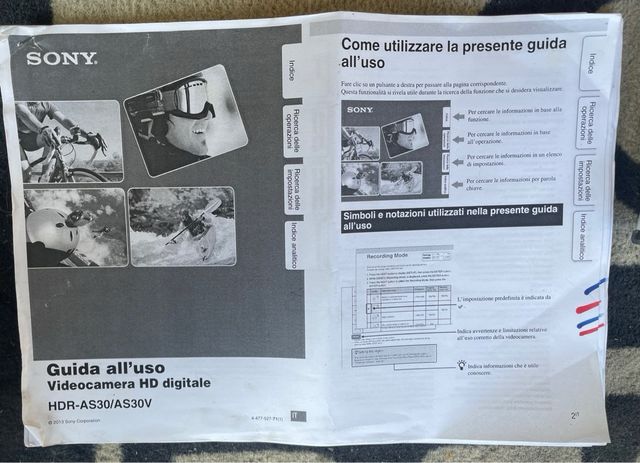 Sony HDR-AS39V Action Cam + Accessori