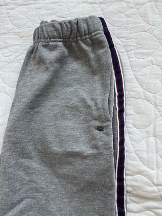 Pantalón de chándal gris con raya lateral