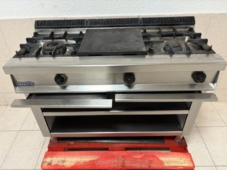 Mesa de cocina 3 fuegos acero inoxidable