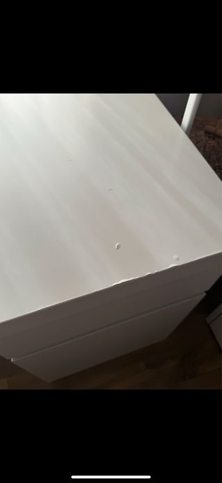 Escritorio IKEA blanco con cajonera