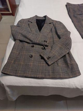 Traje de chaqueta Zara cuadros mujer