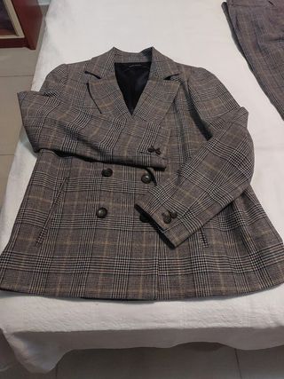 Traje de chaqueta Zara cuadros mujer