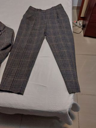 Traje de chaqueta Zara cuadros mujer