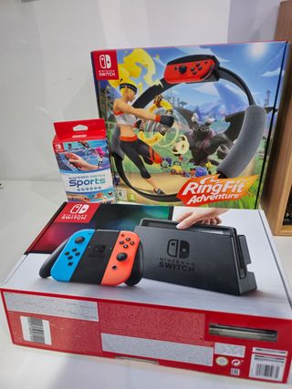 Nintendo Switch con giochi Sports e Mario Maker 2