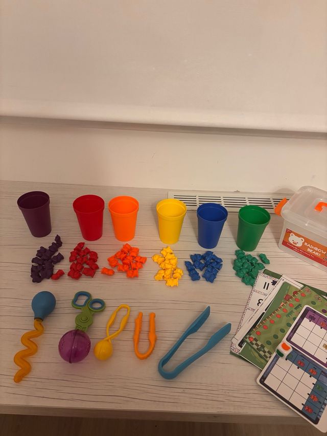 juego conteo y pinzas diferentes