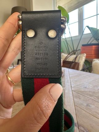 Cinturón Gucci Verde y Rojo Sherry Line 2010