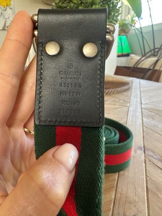 Cinturón Gucci Verde y Rojo Sherry Line 2010