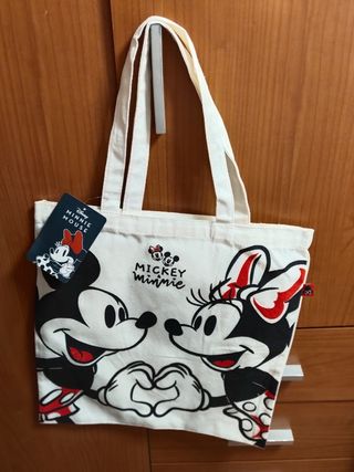 Bolsa Tela Mickey y Minnie Mouse Disney
