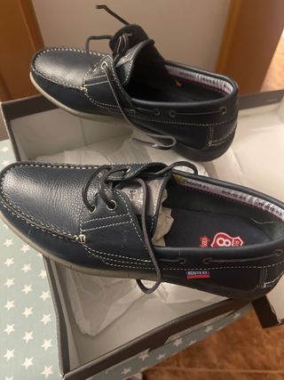 Zapatos náuticos niño Route 83 azul