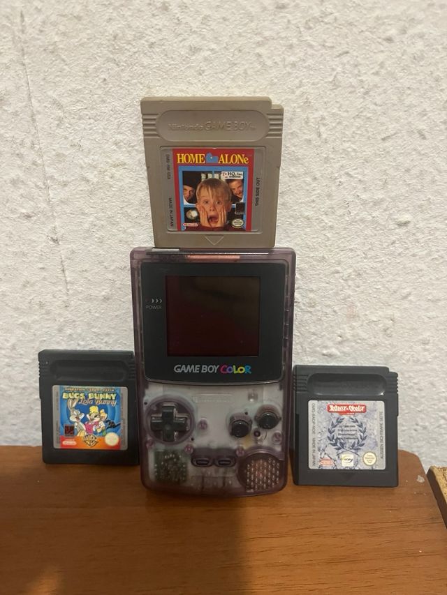 Consola Game Boy Color Morada + Juegos