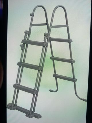 Escalera Piscina Bestway 3 Peldaños Gris