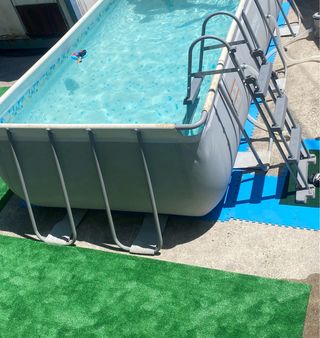 Escalera Piscina Bestway 3 Peldaños Gris