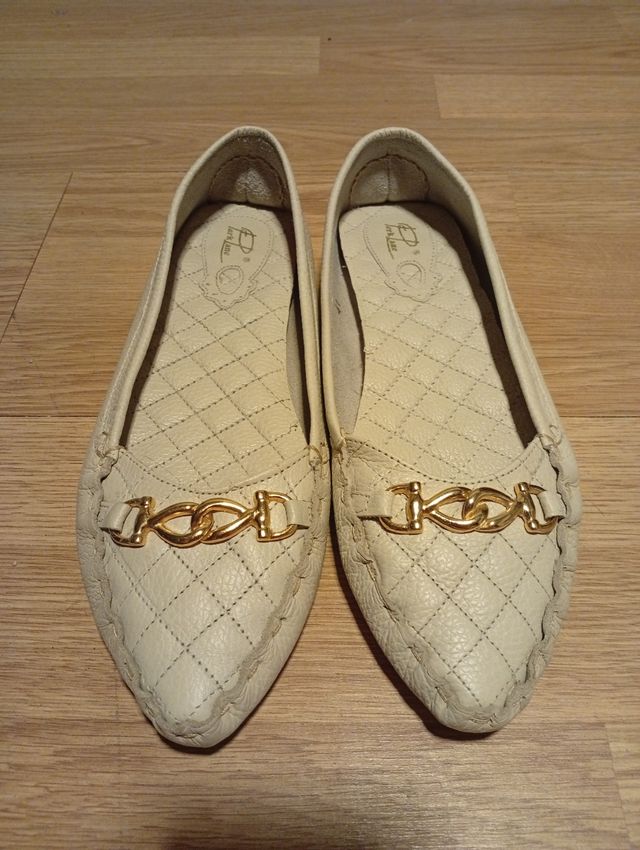 Mocasines Park Lane Mujer Beige Nuevos