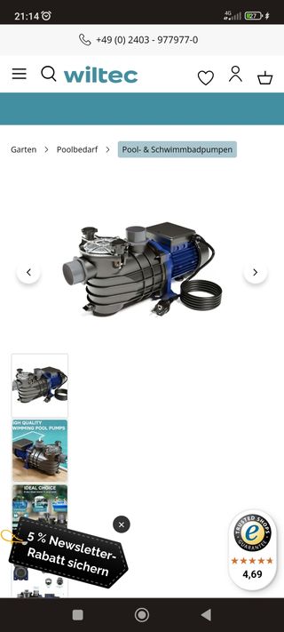 Bomba  motor eléctrica 180w .( Para agua) Piscina