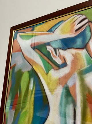 Dipinto a pastello, figura femminile