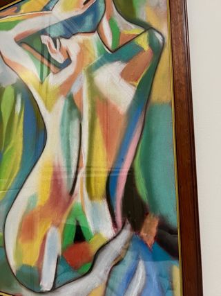 Dipinto a pastello, figura femminile