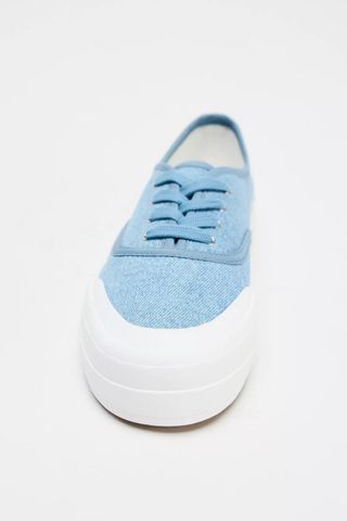 Zapatillas deportivas Zara tenis plataforma denim