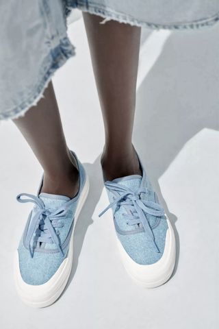 Zapatillas deportivas Zara tenis plataforma denim