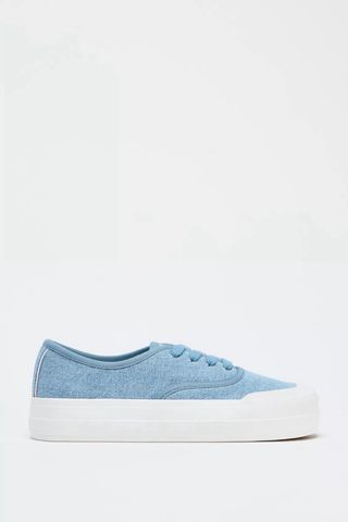 Zapatillas deportivas Zara tenis plataforma denim