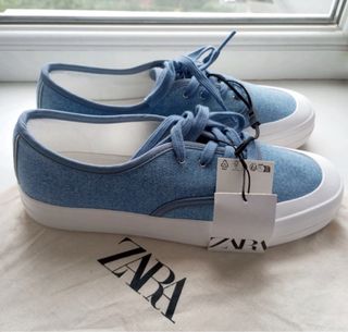 Zapatillas deportivas Zara tenis plataforma denim