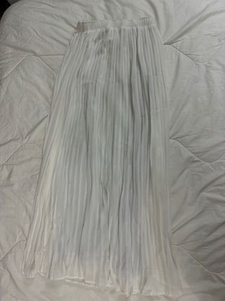 Falda blanca plisada Talla M/L