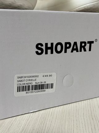 Pantofole Shop Art Tg 38/39 Nero