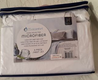 Set Lenzuola King Size Microfibra Bianco