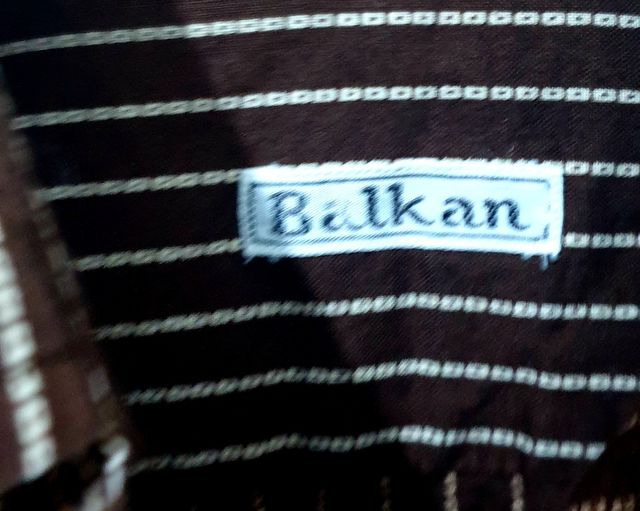 Camisa Balkan Talla S Rayas Marrón