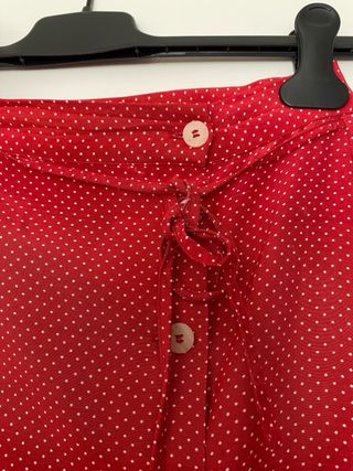 Falda midi lunares Mango Talla S