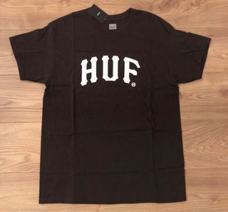Camiseta HUF Logo Marrón Talla L